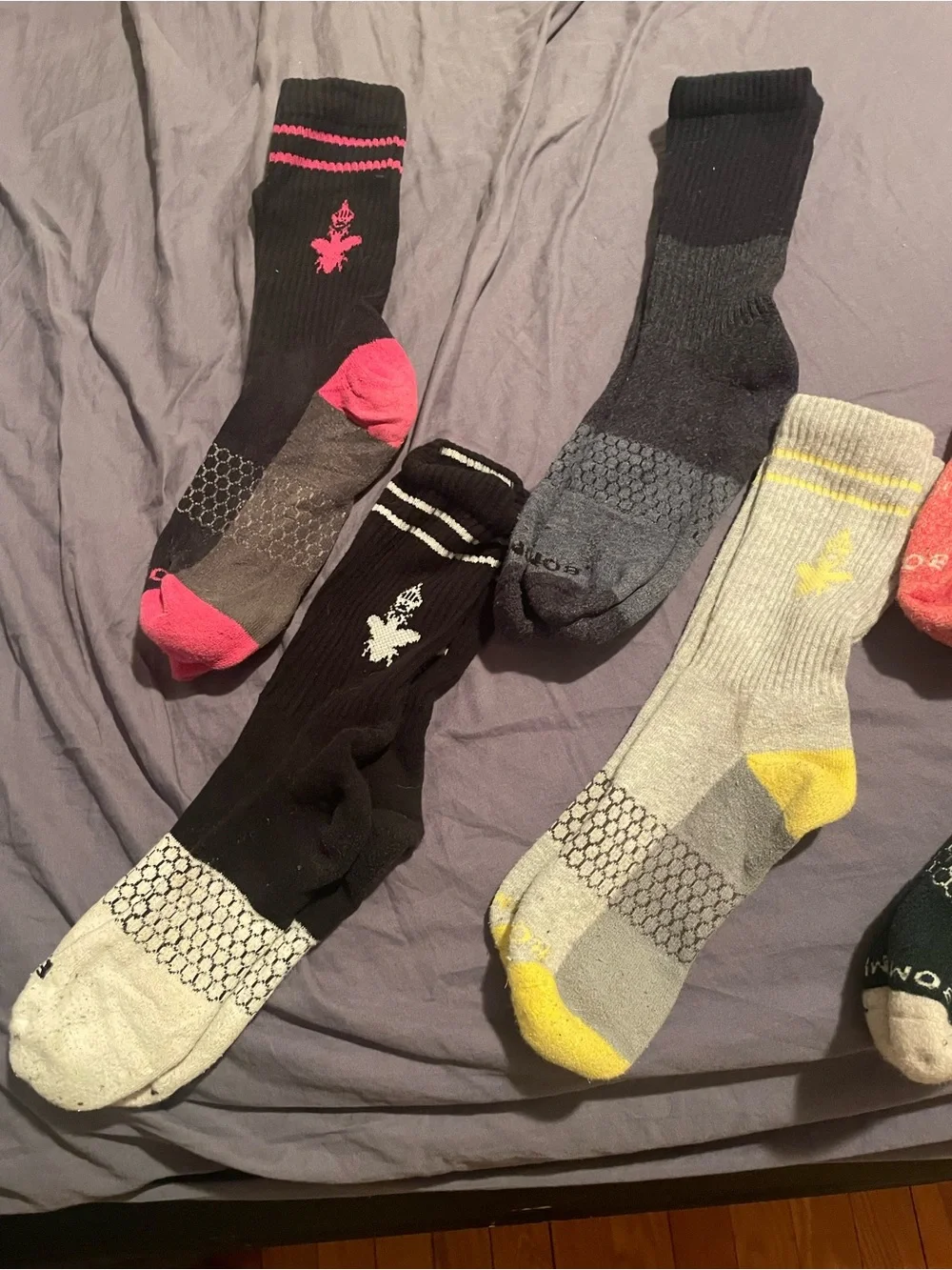 Bombas Men's Assorted Athletic Crew Socks - Multi-Color 8 pair size Large